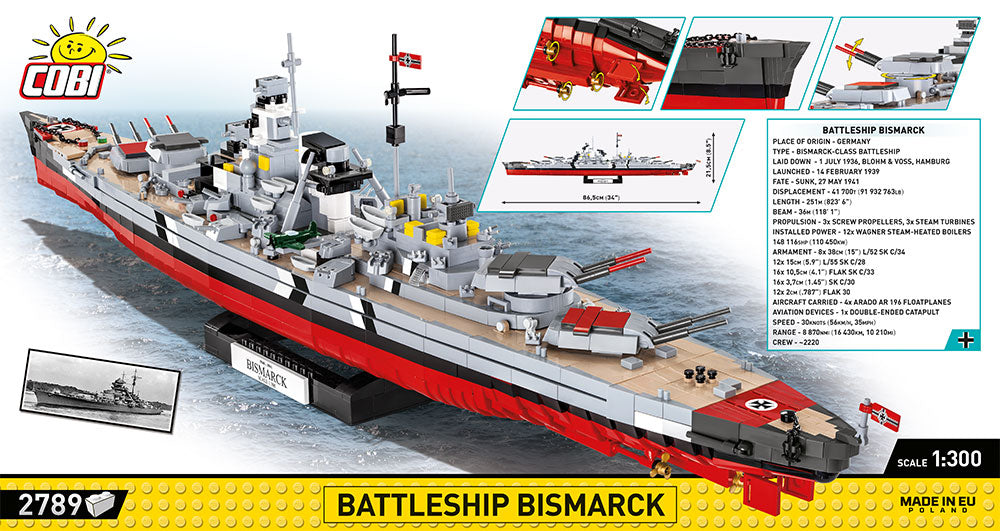 COBI WWII Battleship Bismarck