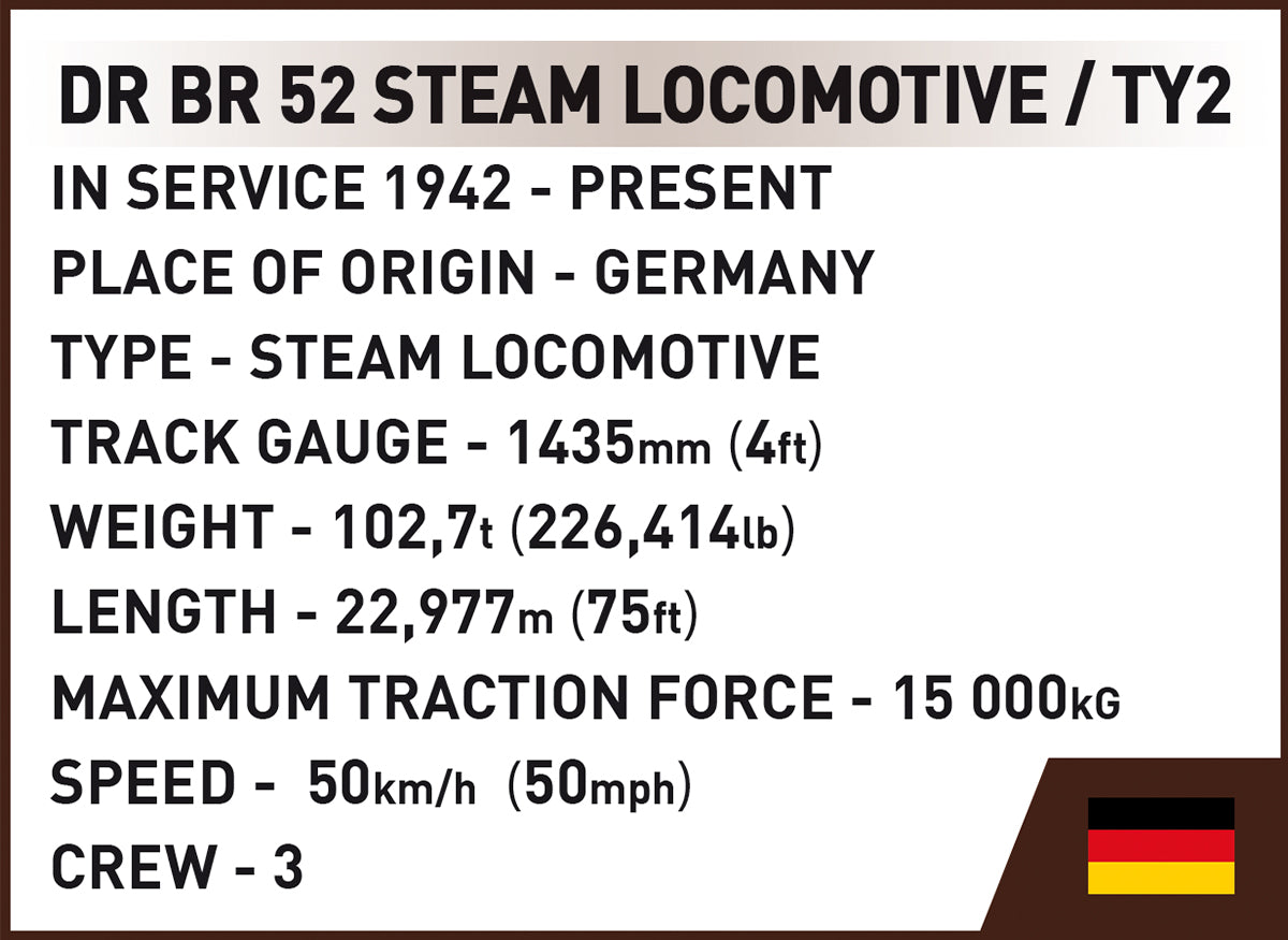 COBI Steam Locomotive Drb Class 52 1630