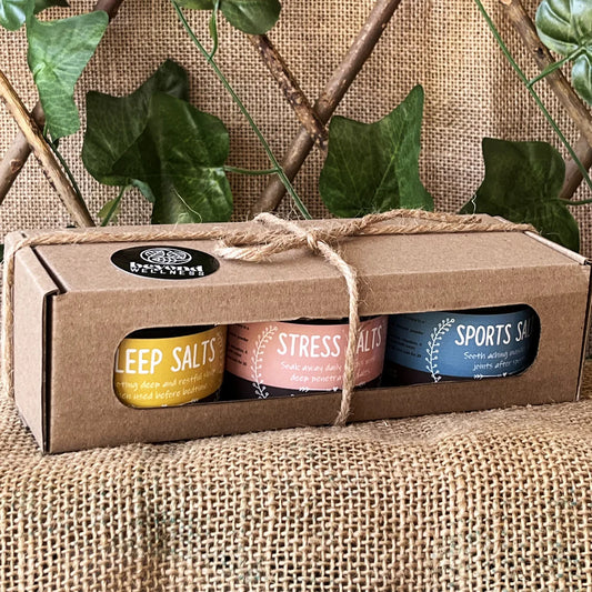 Three Tubs Healing Salts Gift Bog