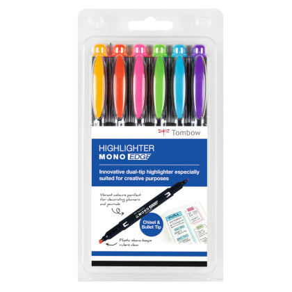 Tombow MONO Edge Highlighters, set of 6